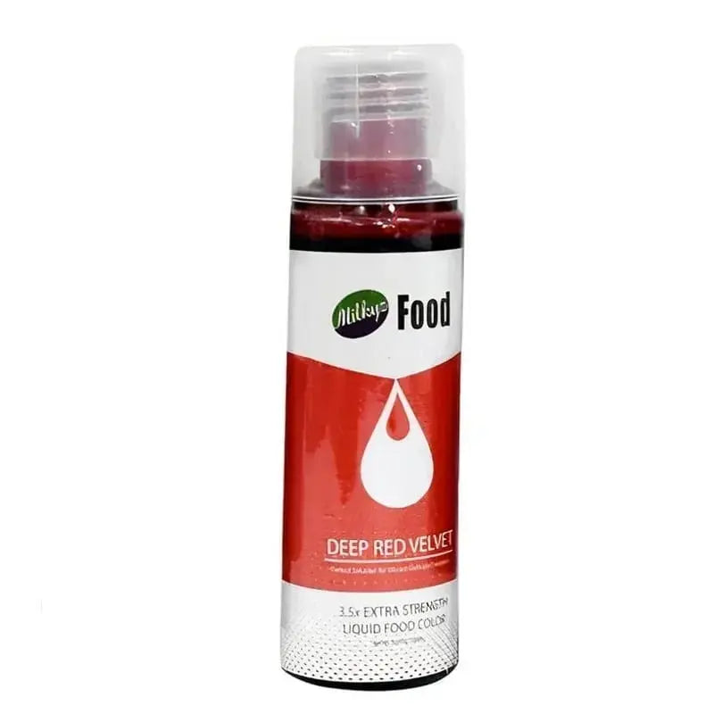 Deep Red Velvet Food Colour 120ML Bottle | Liquid Food Color for Cake Decorating