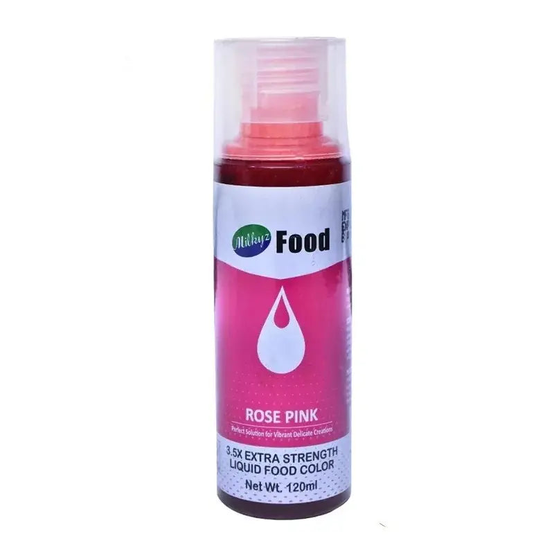Rose Pink Food Colour 120ML Bottle | Liquid Food Color for Cake Decorating