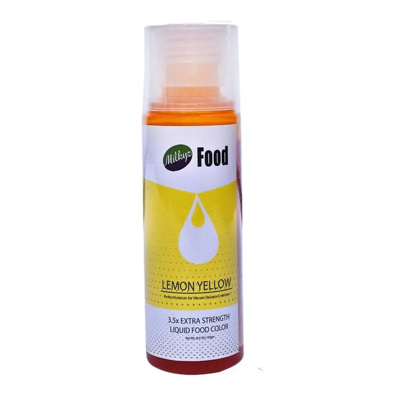 Lemon Yellow Food Colour 120ML Bottle | Liquid Food Color for Cake Decorating
