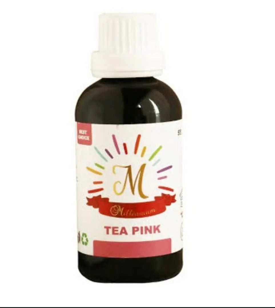 Millennium Tea Pink Liquid Food Colour 55ML | Liquid Food Color for Cake Decorating