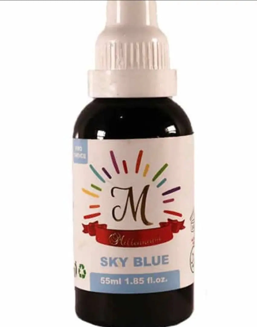 Millennium Sky Blue Liquid Food Colour 55ML | Liquid Food Color for Cake Decorating