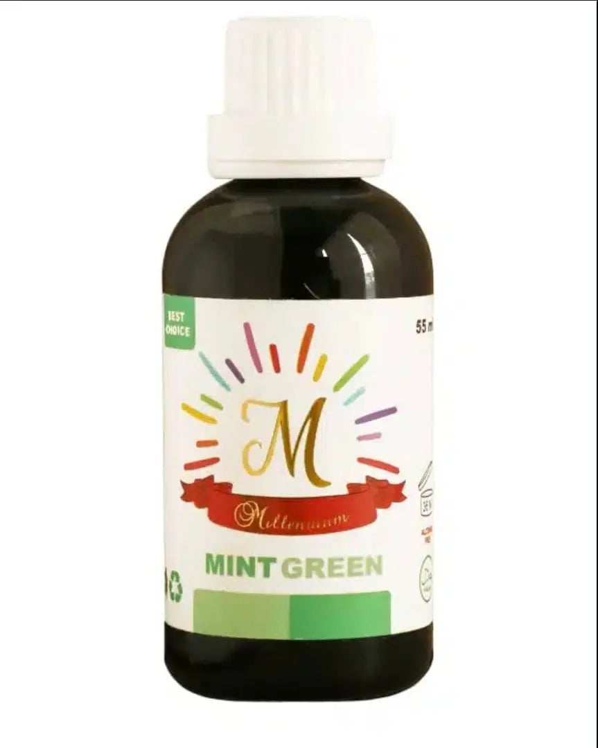Millennium Mint Green Liquid Food Colour 55ML | Liquid Food Color for Cake Decorating