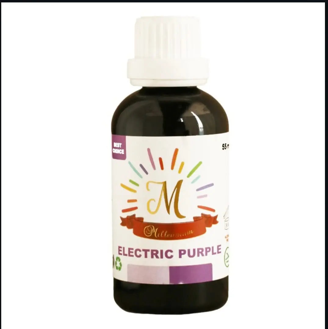 Millennium Electric Purple Liquid Food Colour 55ML | Liquid Food Color for Cake Decorating