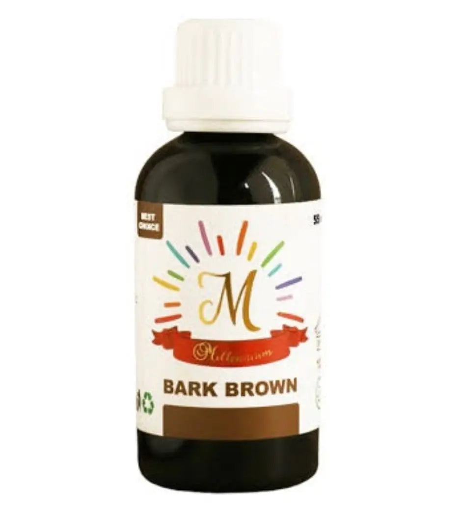 Millennium Bark Brown Liquid Food Colour 55ML | Liquid Food Color for Cake Decorating