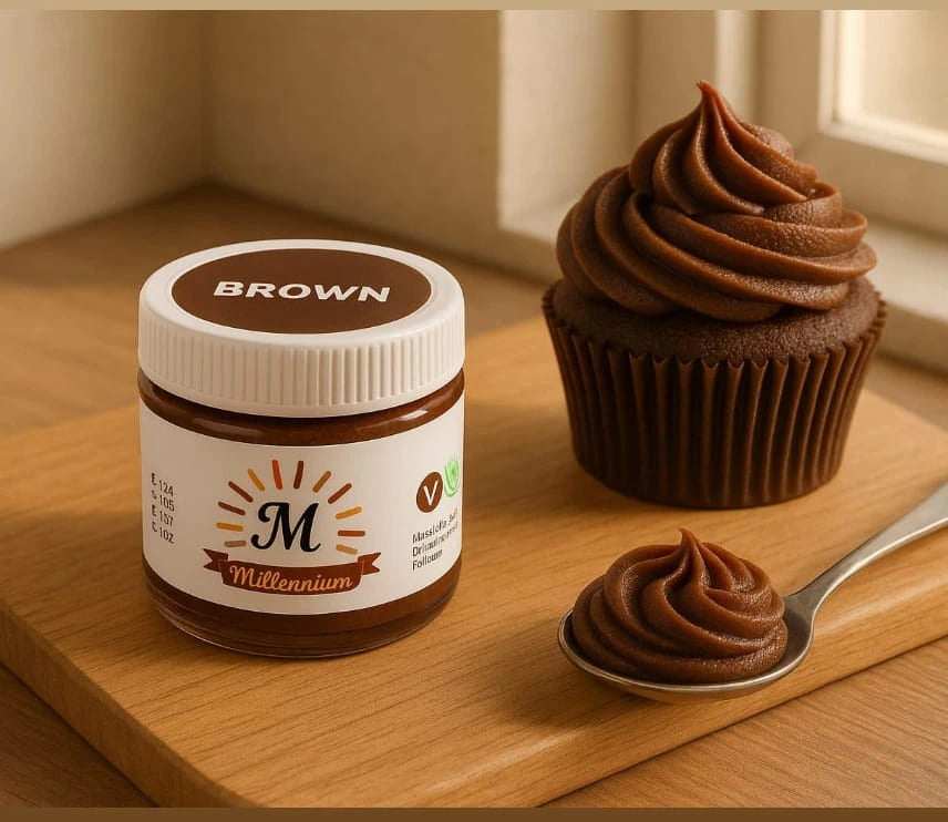 Millennium Brown Powder Colour 15 Gram | Edible Food Colour for Cake Decorating
