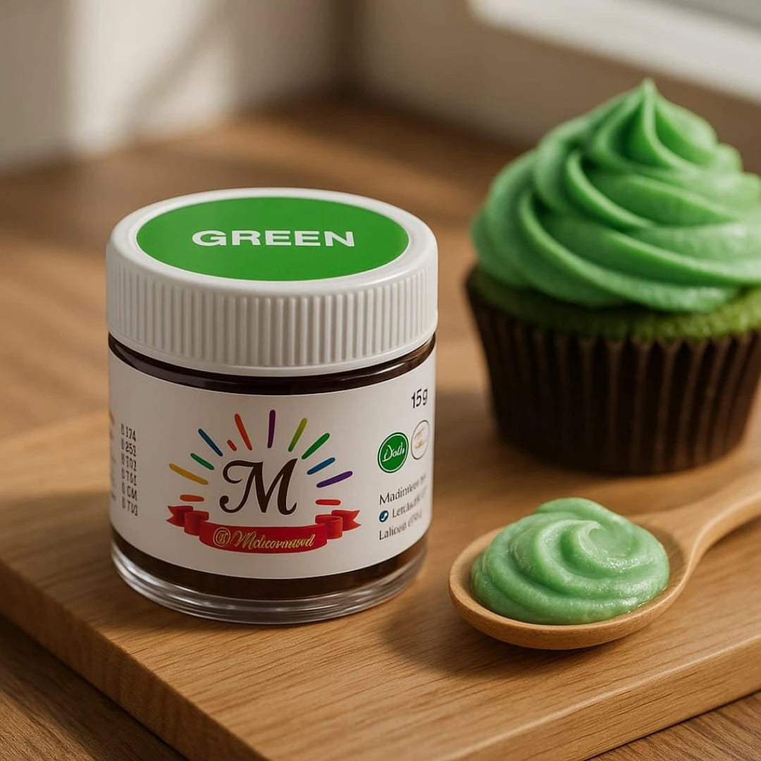 Millennium Green Powder Colour 15 Gram | Edible Food Colour for Cake Decorating