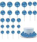 Blue Colour Glitter Faux Ball Pack of 20 Balls | Decorative Craft & Floral Accessories