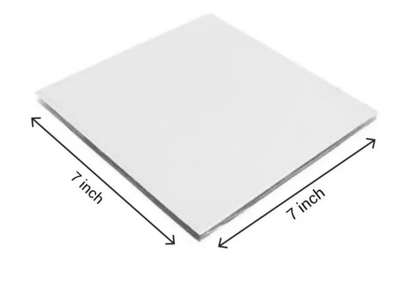 7 Inch White Square Cake Base for Cake Decoration