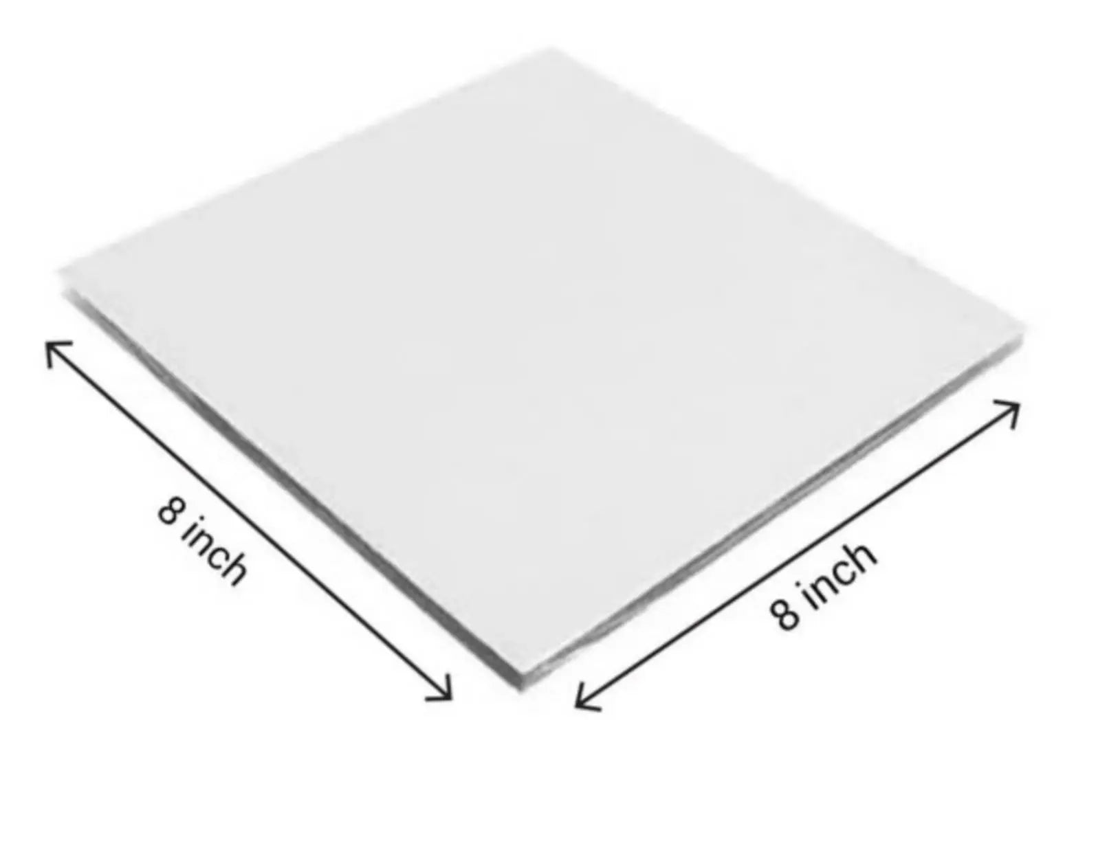 8 Inch White Square Cake Base for Cake Decoration