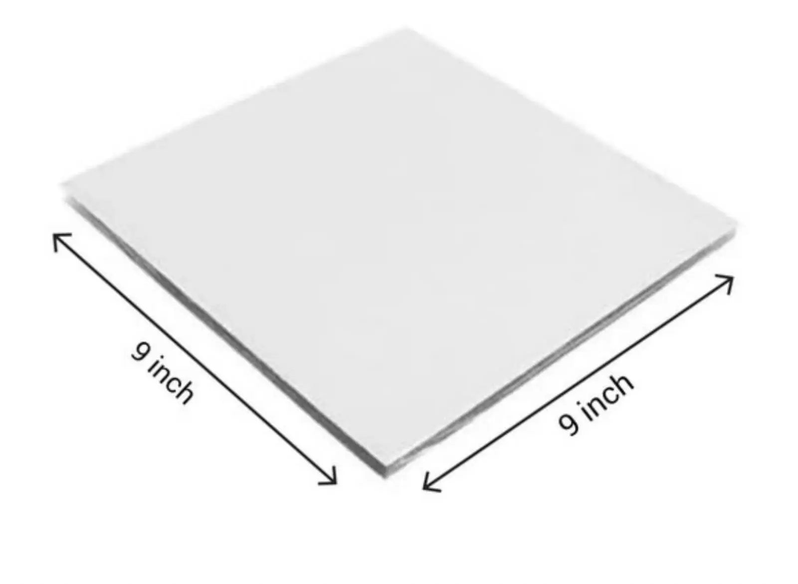 9 Inch White Square Cake Base for Cake Decoration