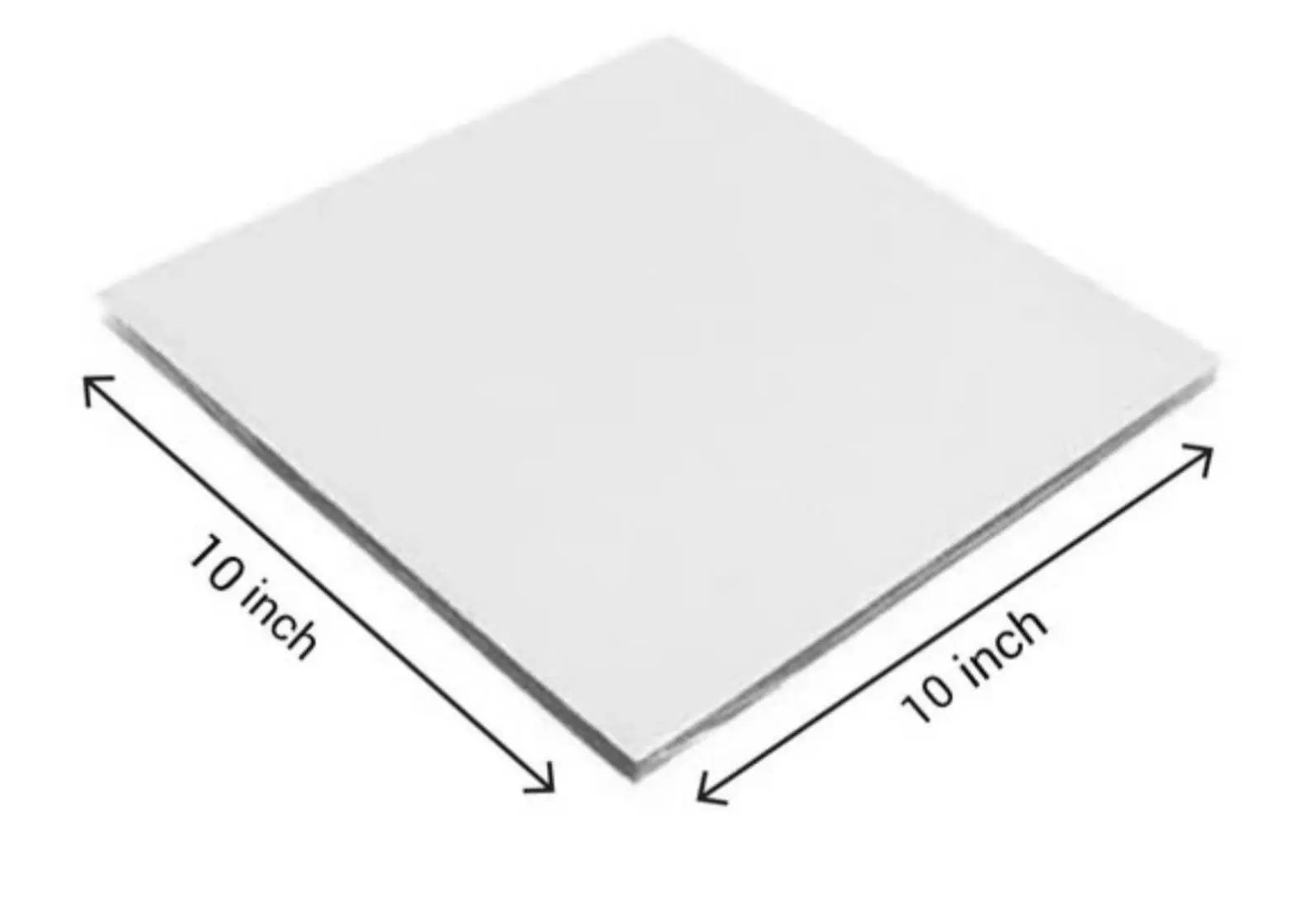 10 Inch White Square Cake Base