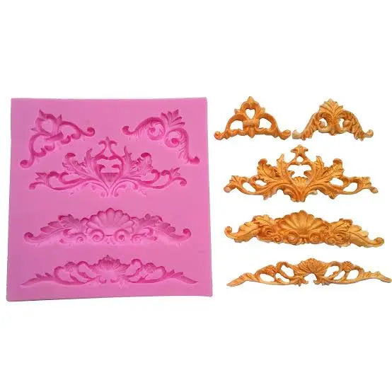Baroque Silicone Mold for Fondant & Chocolate Cake Decorating