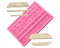 DIY Baroque Scroll Relief Cake Border Fondant Silicone Mould