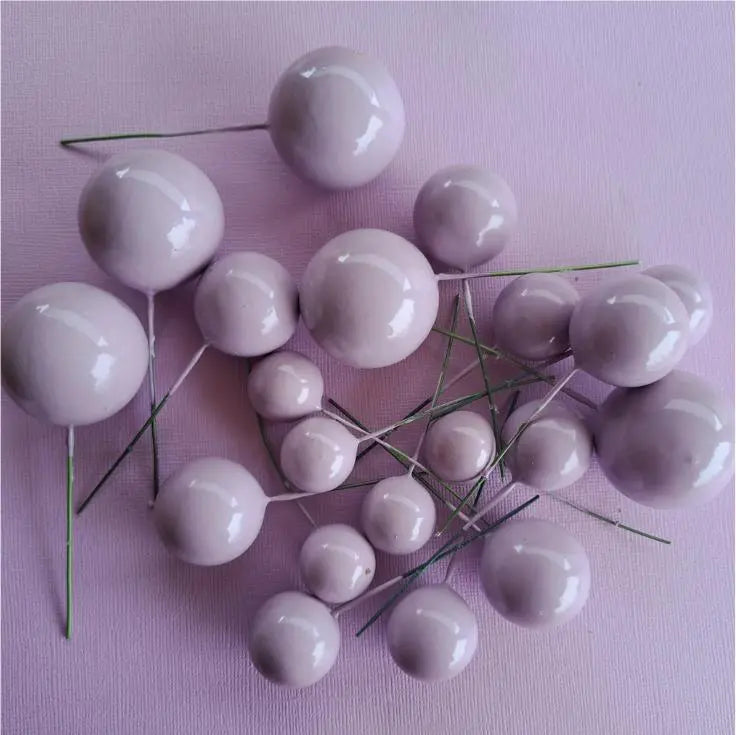 Purple Colour Faux Ball Pack of 20 Balls | Decorative Craft & Floral Accessories