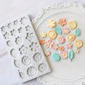 20 Cavity Leaf & Flowers Silicone Mold for Fondant & Cake Decorating