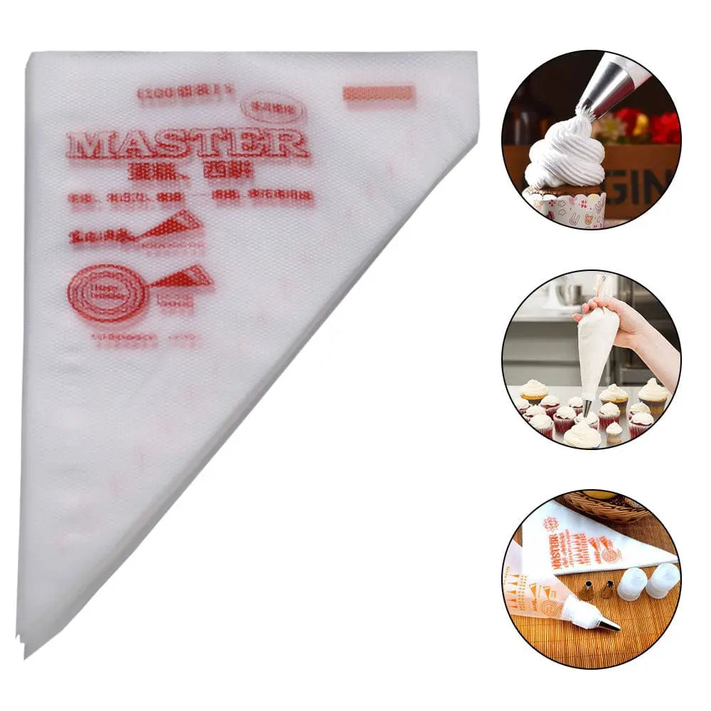 Large Disposable Piping Bags Pack of 100 Pcs for Cake Decorating