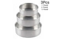 3 Pcs Round Cake Pan Set for Baking & Cake Making
