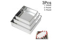 3 Pcs Square Cake Pan Set for Baking & Cake Making