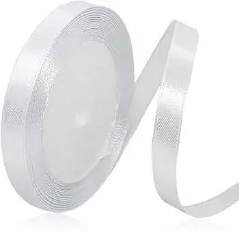 White Ribbon Half-Inch | Decorative Ribbon for Gift Wrapping & Crafts