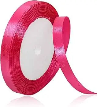 Hot Pink Ribbon Half-Inch | Decorative Ribbon for Gift Wrapping & Crafts