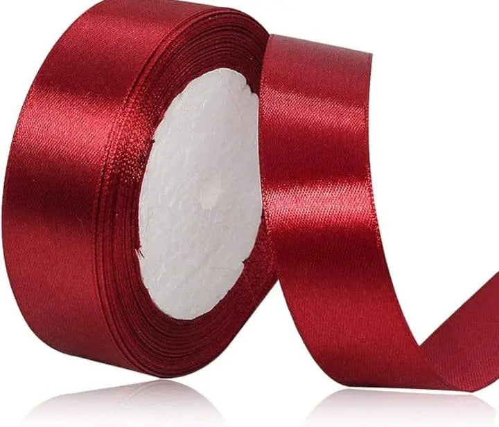 Burgundy Ribbon 1 Inch | Decorative Ribbon for Gift Wrapping & Crafts