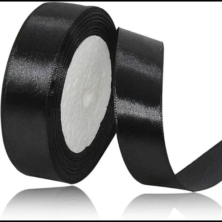 Black Ribbon 1 Inch | Decorative Ribbon for Gift Wrapping & Crafts