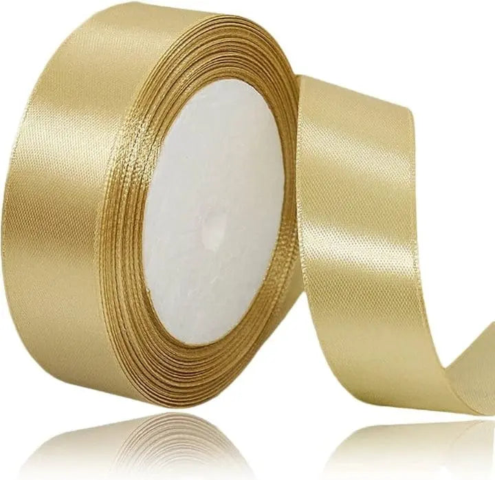 Golden Ribbon 1 Inch | Decorative Ribbon for Gift Wrapping & Crafts