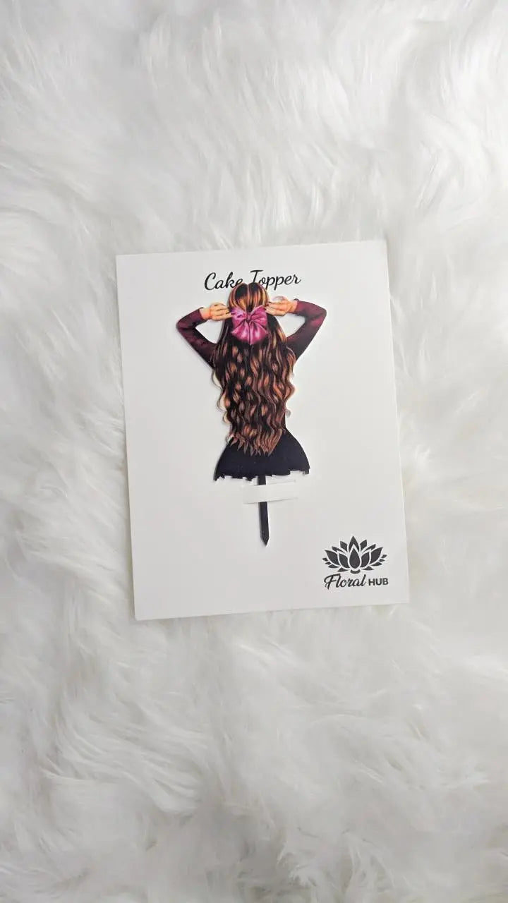 Girl Theme Cake Topper | Decorative Cake Topper for Birthday & Celebration Cakes