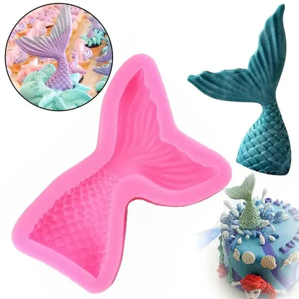 Mermaid Fish Tail Silicone Fondant Mold | Chocolate, Fondant & Cake Decorating Mould