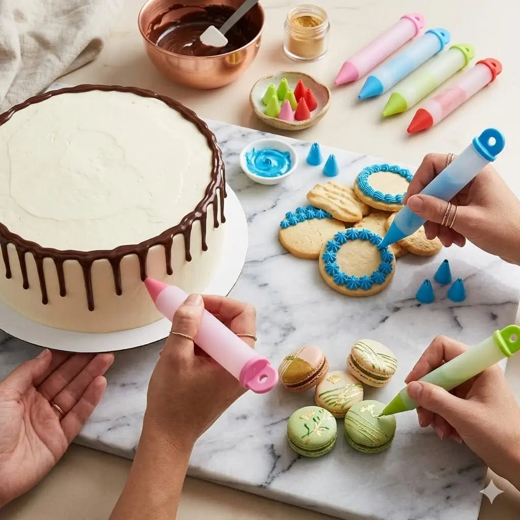 Silicone Writing Pen | Cake Decorating Pen for Chocolate, Icing & Fondant