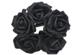 Black Foam Flowers – Pack of 5 | Artificial Decorative Flowers for Crafts & Cake Décor
