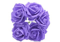 Purple Foam Flowers – Pack of 5 | Artificial Decorative Flowers for Crafts & Cake Décor