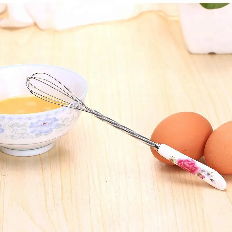 Small Ceramic Whisk | Mini Hand Whisk for Baking, Mixing & Cooking