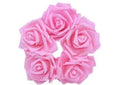 Pink Foam Flowers – Pack of 5 | Artificial Decorative Flowers for Crafts & Cake Décor