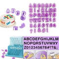 40 Pcs Alphabet & Number Cutter Set | Fondant, Cookie & Cake Decorating Cutters