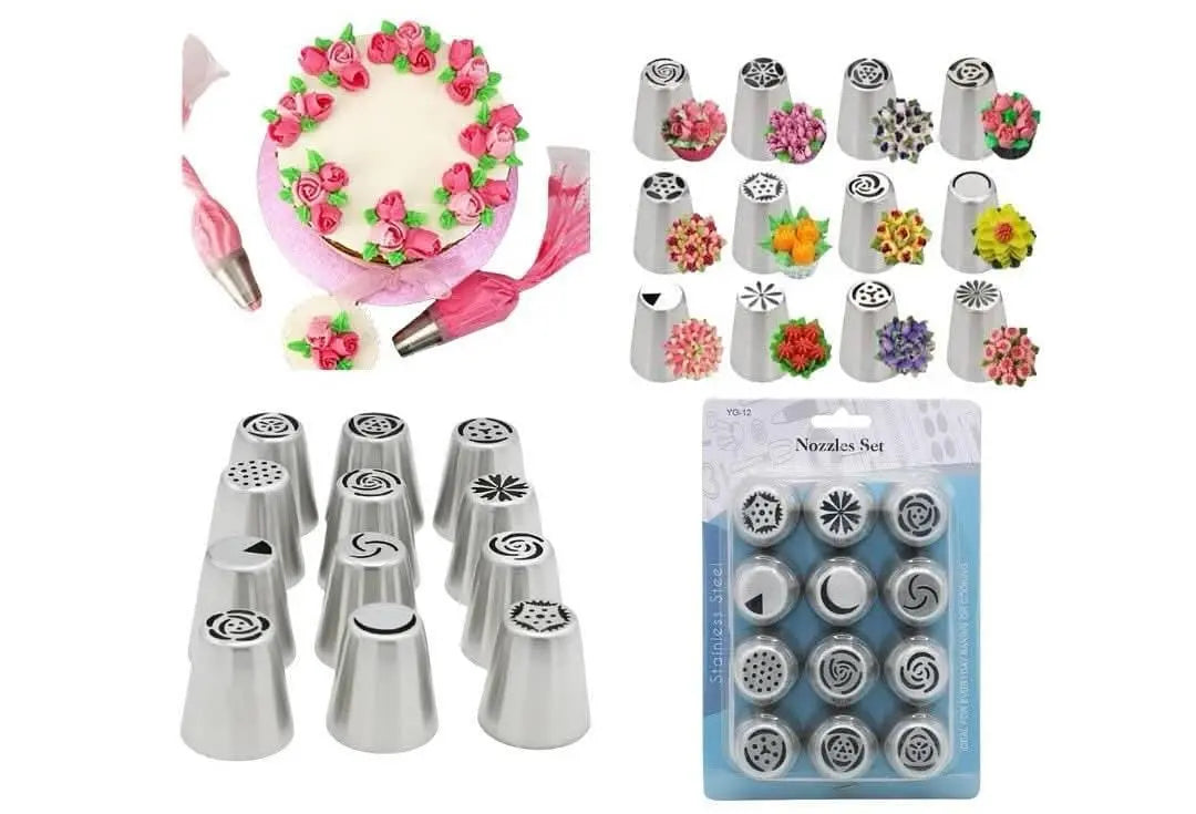 Russian Piping Nozzle Set – Cake & Cupcake Flower Decorating Tips