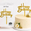 Happy Birthday Acrylic Cake Topper | Premium Birthday Cake Decoration