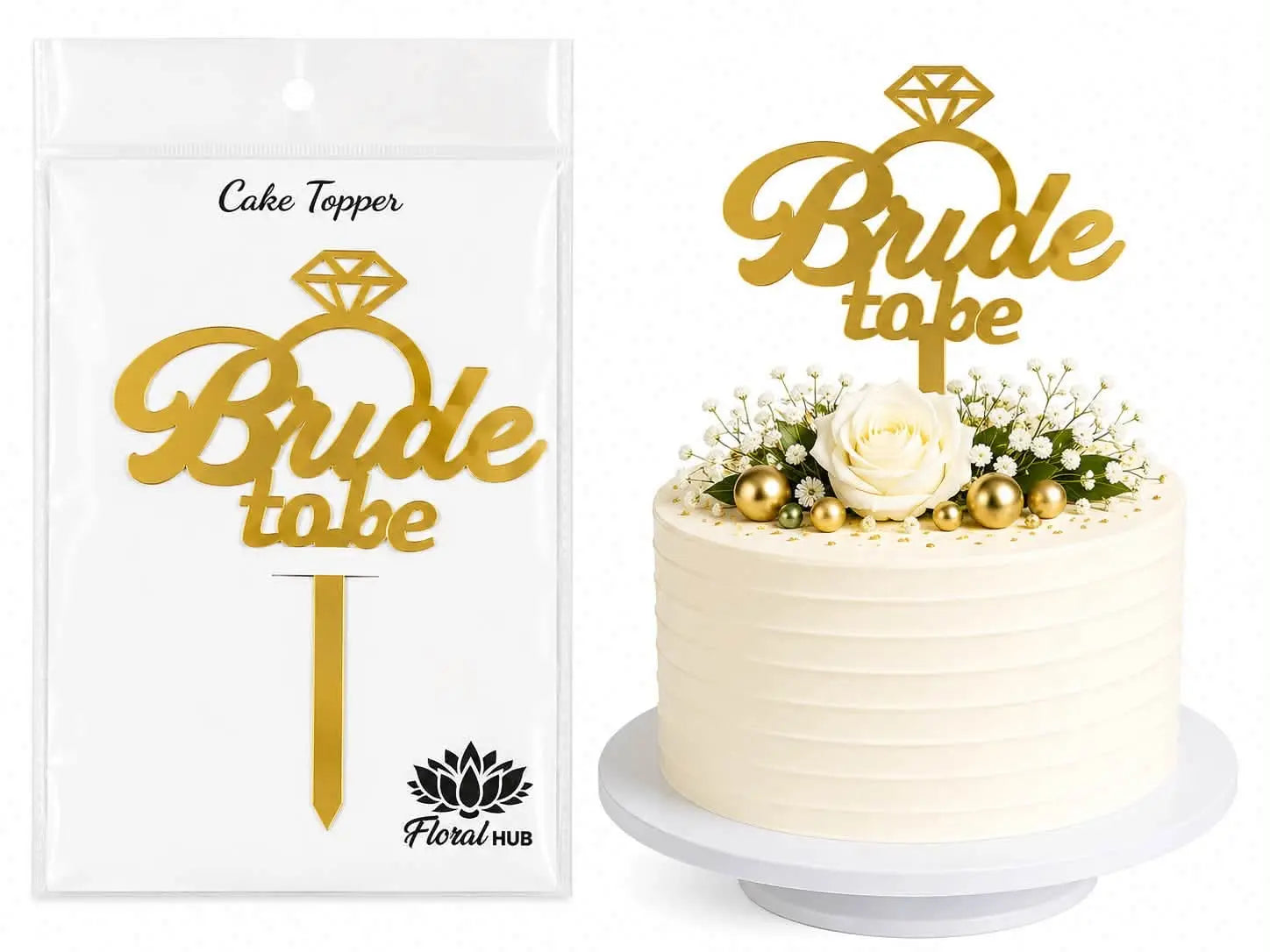 Bride To Be Acrylic Cake Topper | Premium Bridal Shower Cake Decoration