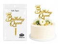 Birthday Queen Acrylic Cake Topper | Elegant Birthday Cake Decoration