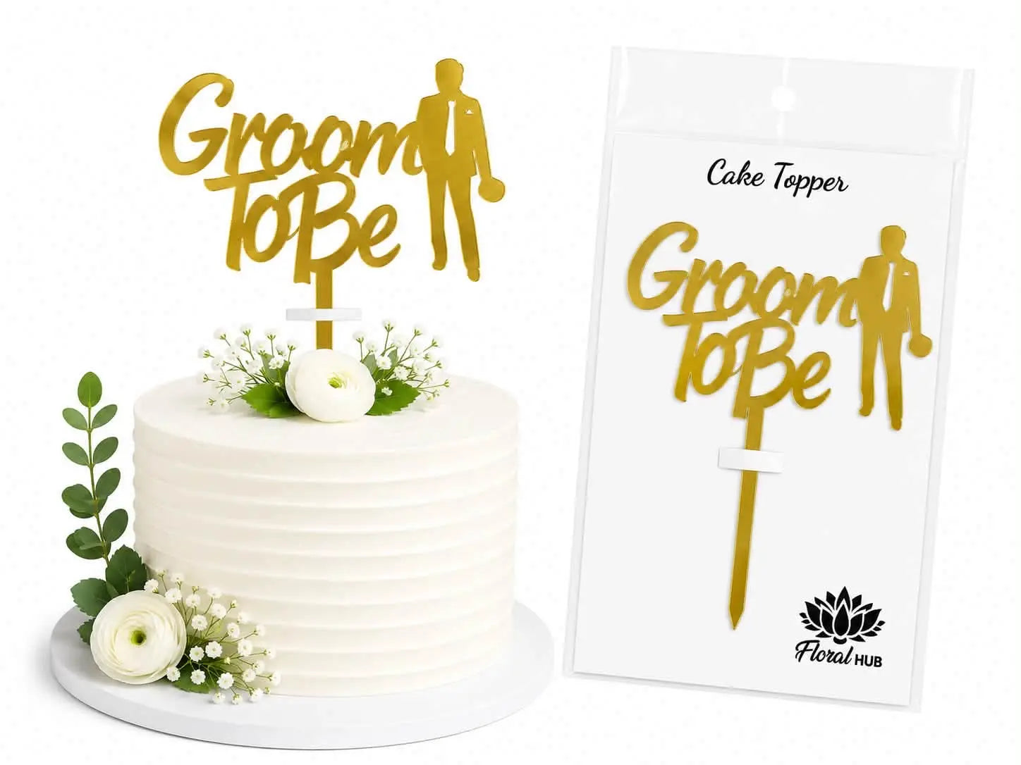Groom To Be Acrylic Cake Topper | Elegant Groom Celebration Cake Decoration