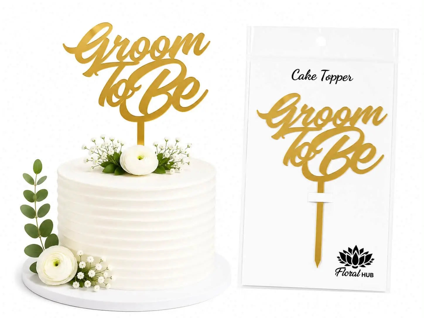Groom To Be Acrylic Cake Topper | Elegant Groom Celebration Cake Decoration