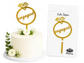 Engaged Acrylic Cake Topper | Elegant Engagement Cake Decoration