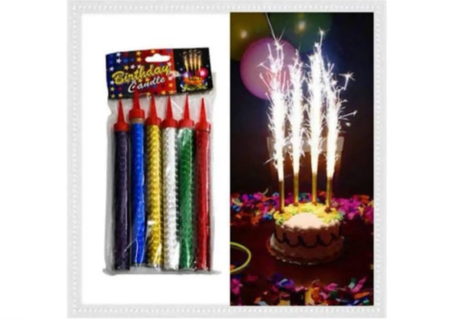 Birthday Party Sparkling Fire Candles | Cake Fountain Sparklers for Celebrations