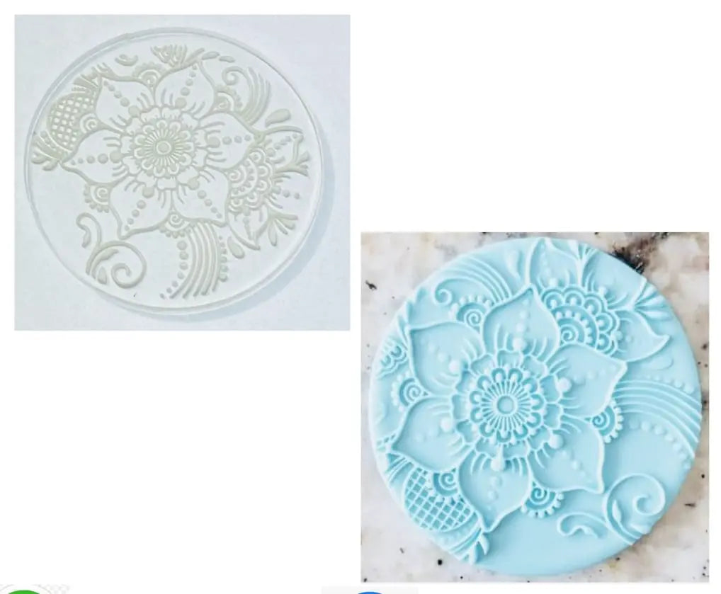 Flower Style Fondant Embosser | Acrylic Fondant Stamp for Cake & Cookie Decorating