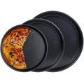3 Pcs Non-Stick Pizza Pan Set | Round Pizza Baking Trays for Home & Bakery