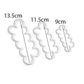 Easy Rose Fondant Cutters 3 Pcs Set | Plastic Flower Fondant & Cookie Cutters
