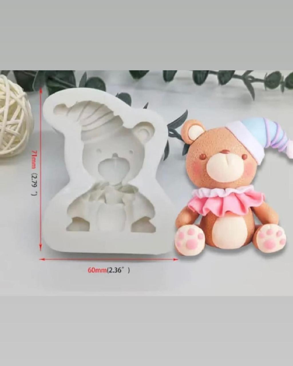 Cap Teddy Bear & Chocolates Silicone Fondant Mould | Chocolate, Fondant & Cake Decorating Mould
