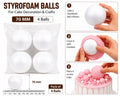 70mm Styrofoam Balls for Cake Decorating – Pack of 4