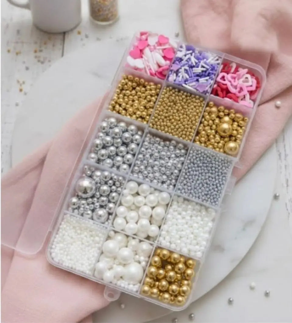 15 Cavity Imported Edible Pearls Tray 250g – Design No. 2