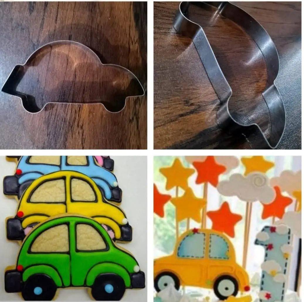 Stainless Steel Car Cookie Cutter for Baking & Fondant Decoration